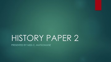 HISTORY GRADE 12 PAPER 2