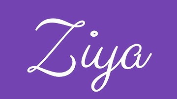 Learn how to Sign the Name Ziya Stylishly in Cursive Writing