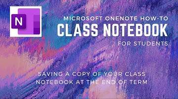 OneNote How-to - saving a copy of your class notebook