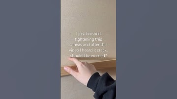😂 I just finished tightening this canvas and after this video I heard it crack..