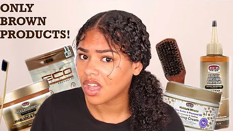 Slicking My Hair Using ONLY Brown Products! || Dra...