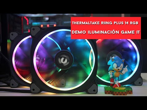 Thermaltake Riing Plus 14 LED RGB Radiator Fan, demo de iluminación