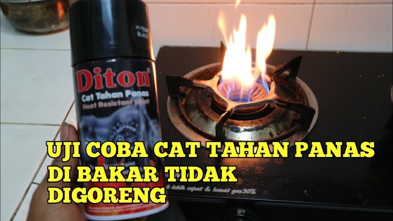 Waww Ternyata cat  diton hitemp tahan  api  tes bakar cat  