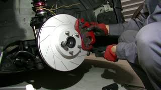 【トヨタ86　ZN6】フロントブレーキローターディクセル制スリットローターへ交換