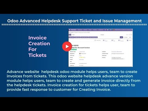 help desk - Invoice creation for create tickets, create Invoice from tickets in odoo helpdesk module