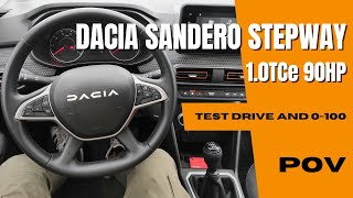 Dacia Sandero Stepway 2023 (1.0 TCe 90HP) | 4K POV Test Drive | 0-100 | Highway