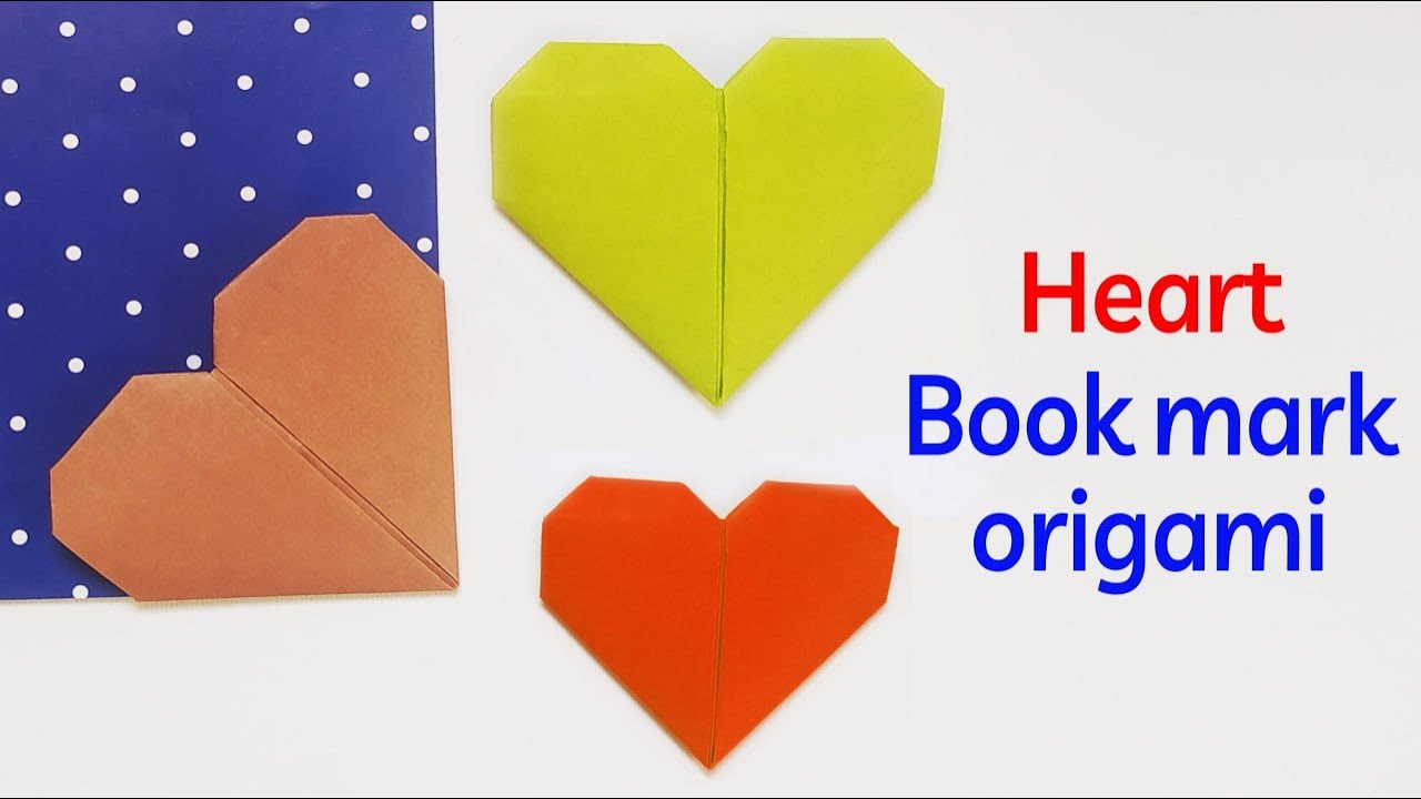 Valentine's Day Craft - DIY Heart Bookmark with Post-it(R) Notes, How to  Fold Paper Origami Heart 