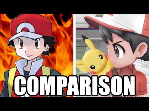 Pokemon Red vs Pokemon Fire Red side by side comparison 