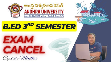 Andhra University 3rd Semester Exam Cancel (24-26 Batch)