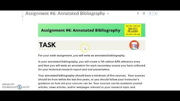ENG 122 Assignment #6: Annotated Bibliography