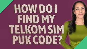 How do I find my Telkom SIM PUK code?