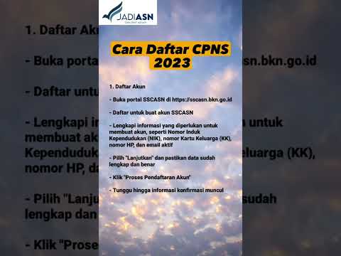 Cara daftar CPNS 2023 - akses belajar gratis cuma di JadiASN 🤩