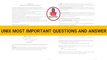 UNIX MOST IMPORTANT QUESTIONS AND ANSWER | KUD | previous year question with answer papers 2022