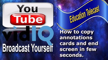 How to copy annotations cards and end screen in few seconds in Urdu/Hindi