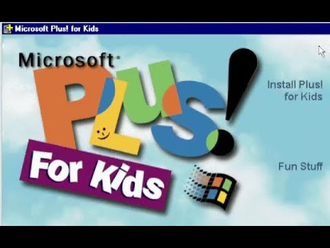 Microsoft Plus! for Kids setup and Desktop Themes Walkthrough - Windows 95