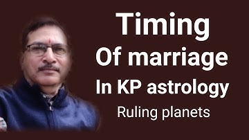 Timing of marriage in KP astrology through ruling planets