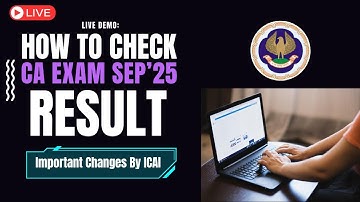 Live Demo :- How to Check CA Exam September 2025 Result | CA Result कैसे चेक करे | ICAI Results
