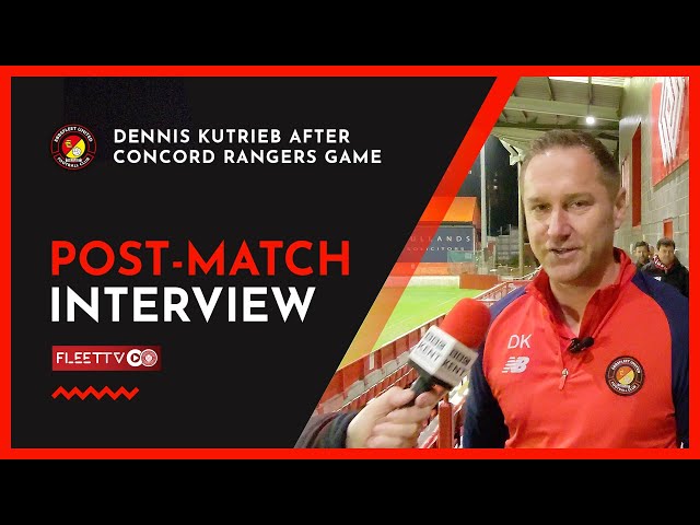 INTERVIEW  Dennis Kutrieb after Altrincham 