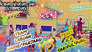 Volleyball dewan jabatan air |hujan kuat paksa main d dewan|labuan (vs) k.k|rumble