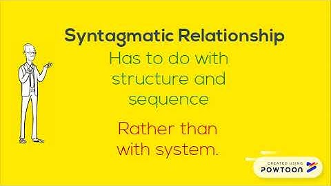 paradigmatic & syntagmatic relationships