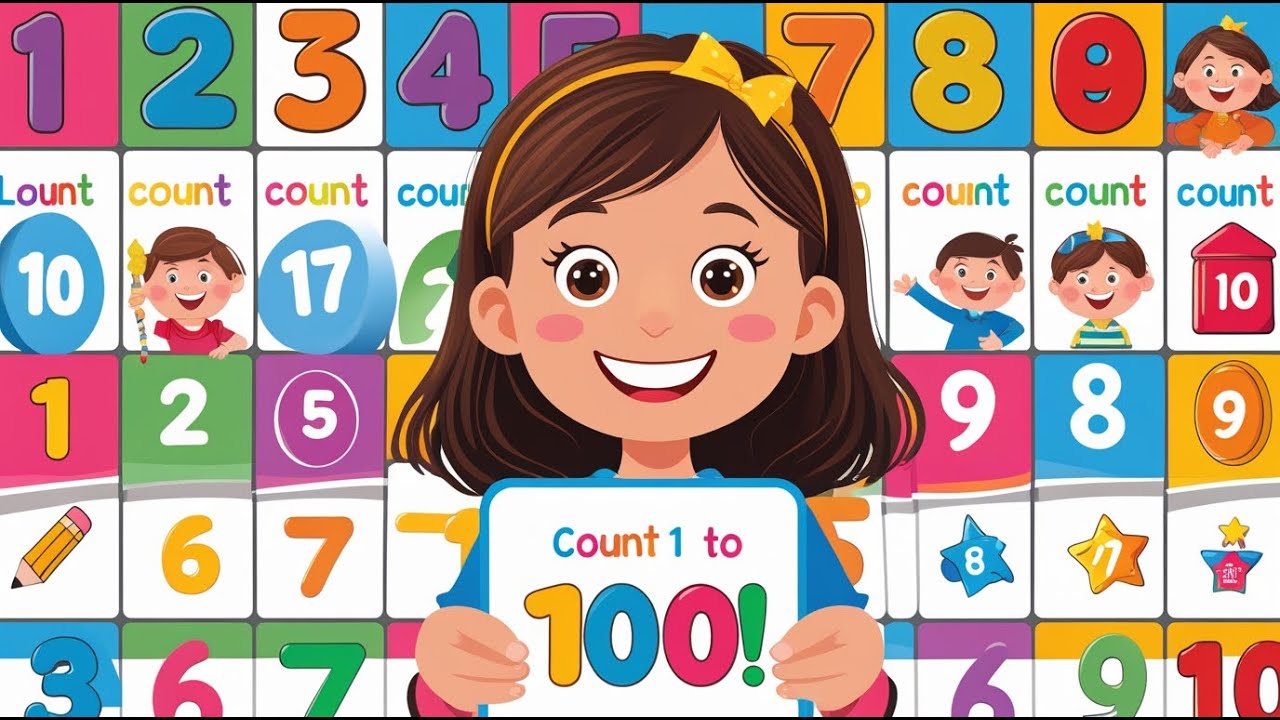 "Learn Counting 1 to 100 🔢 | Easy Numbers for Kids | Fun Counting Song ...
