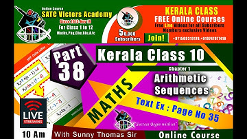 10th Mathematics Class 38 CHAPTER 1 - Text ex: Page No 35 |SATC Victers academy | | CLASS 10 Kerala