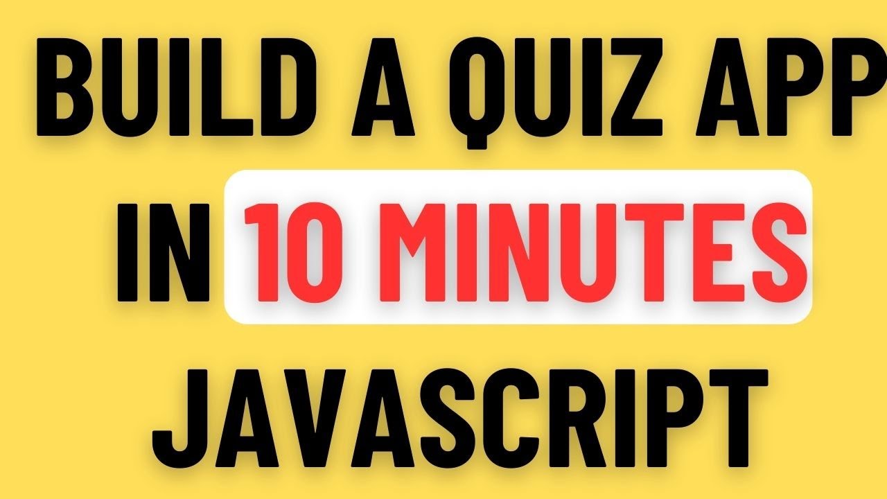 Create QUIZ App Develop In 10 Minutes YouTube