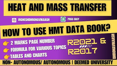 HMT DATA BOOK How to find 2 Marks | FORMULA | HMT DB | R2021 | R2017 | DHRONAVIKAASH