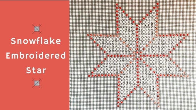 my-newest-online-workshop-all-about-chicken-scratch-embroidery-the-snowflake-embroidered-star-youtube