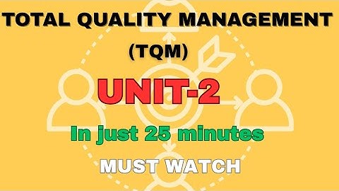 Total quality management (TQM) unit 2 | In just 25 minutes | In telugu | 100% pass