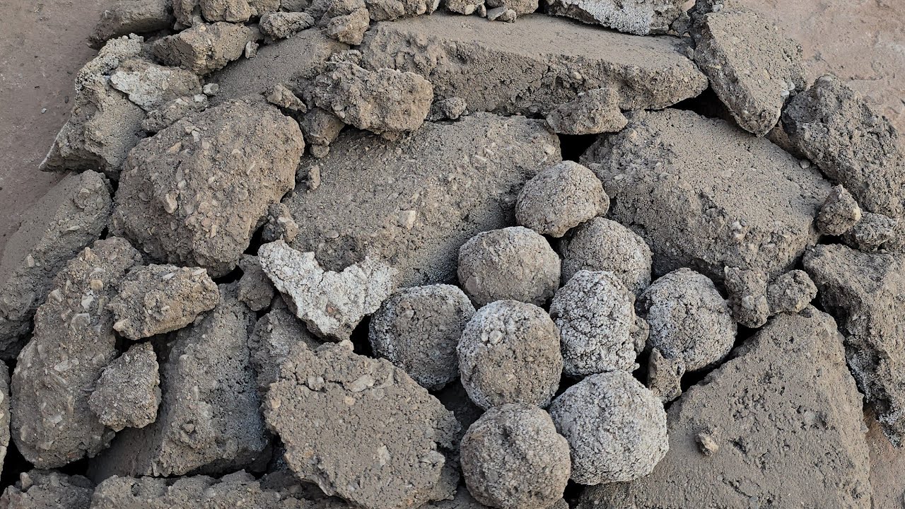 ASMR: New || Big Stones Sand Floor Crumbling #cementfloor #asmr
