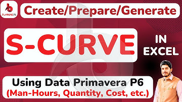 How to Create S Curve in excel by using primavera p6 data | prepare project histogram in excel | p6