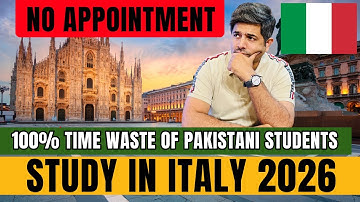 Study in Italy without IELTS 2026 | Italy VISA Appointment Latest Updates | Italy Admissions Guide