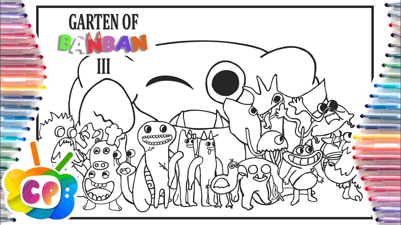 Garten Of Banban 3 New Coloring Pages / How to color All Monsters / Cartoon  - On & On [NCS] 