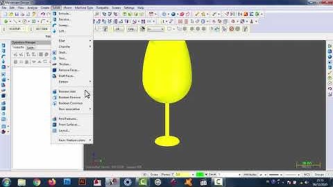 MasterCam X5 || 3D modelling #15 || wine glass (plus render with keyshot)