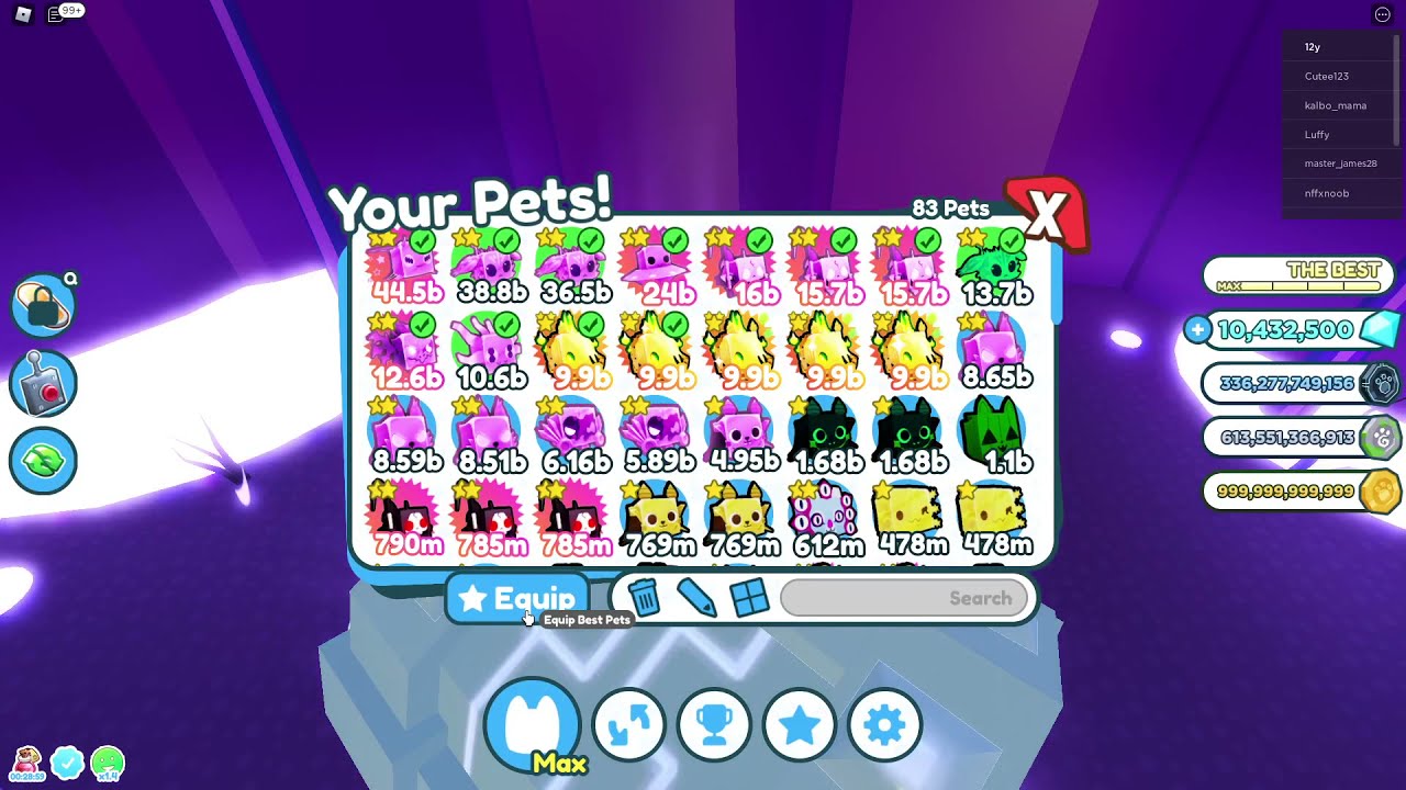 Buying 8 pets equip game pass in Pet Simulator X YouTube
