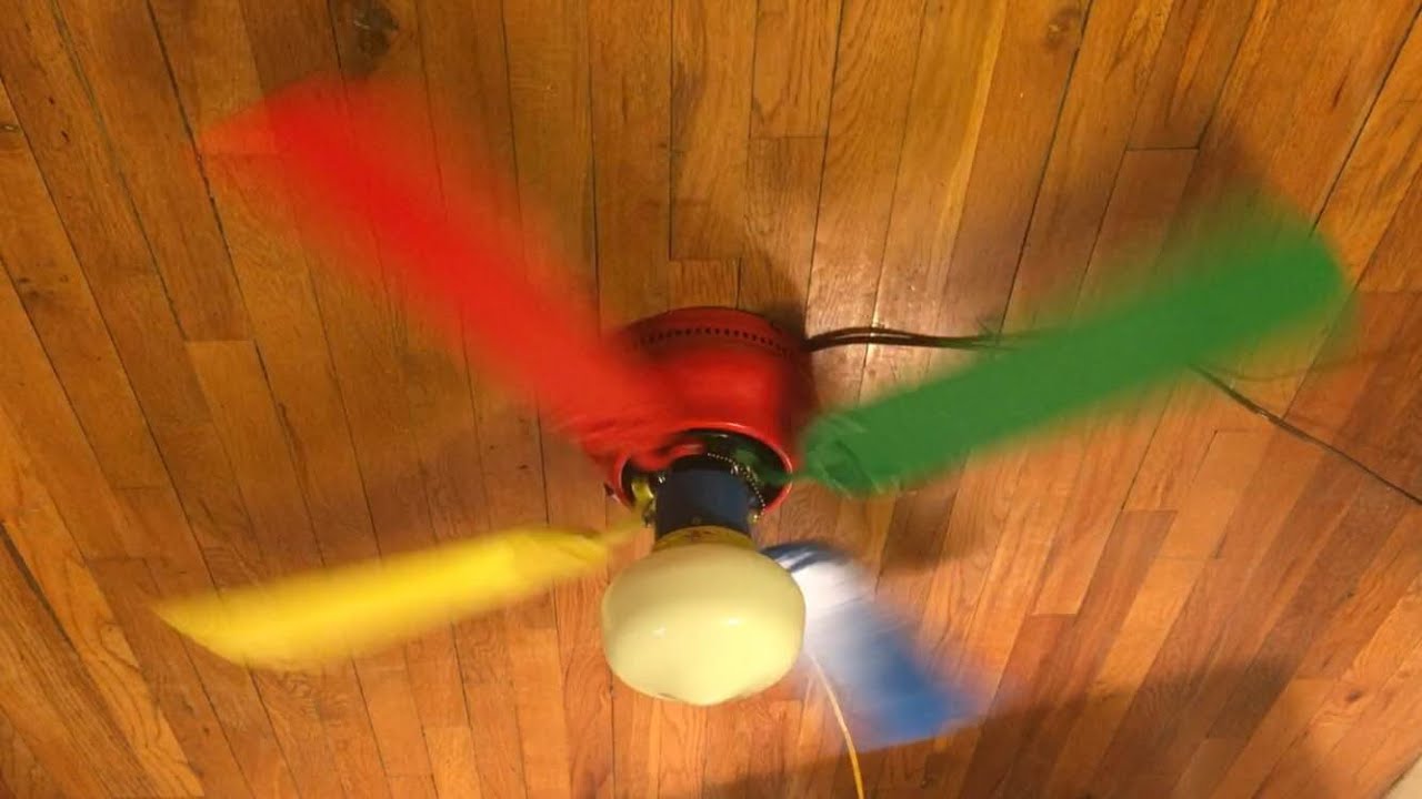 Hampton Bay Littleton Ceiling Fan 42 Painted Multicolored Youtube