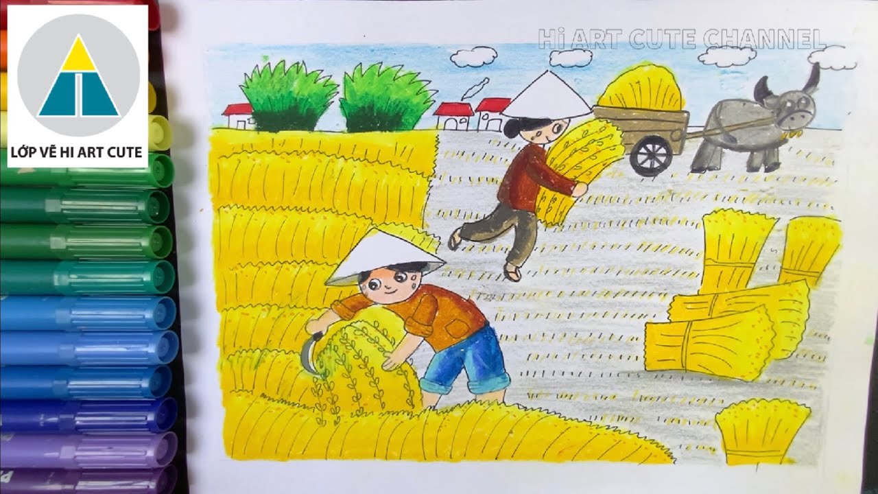 Bác nông dân đang gặt lúa là một trong những hình ảnh đầy tình cảm và sinh động nhất trong cuộc sống nông thôn. Hãy cùng hướng dẫn vẽ tranh bác nông dân để khám phá và tái hiện lại những khoảnh khắc đó.