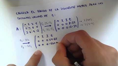 RANGO DE MATRIZ POR GAUSS. PAU. 2º BACHILLERATO