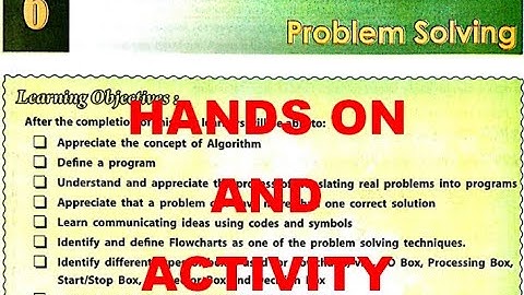 DAV | CLASS 8 | COMPUTER | CHAPTER 6 | PROBLEM SOLVING | HANDS ON AND ACTIVITY | FULL SOLUTION