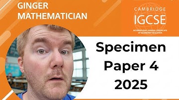 iGCSE Maths Paper 4 Specimen (2025): Full Walkthrough & Top Tips!