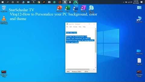 How to Personalize PC background color and theme / Windows 10 Tutorial / StarSchedar TV
