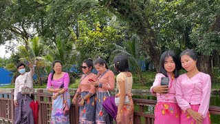 MYANMAR People Enjoying the 1st Day of Thadingyut Lighting Festival 2022 in YANGON