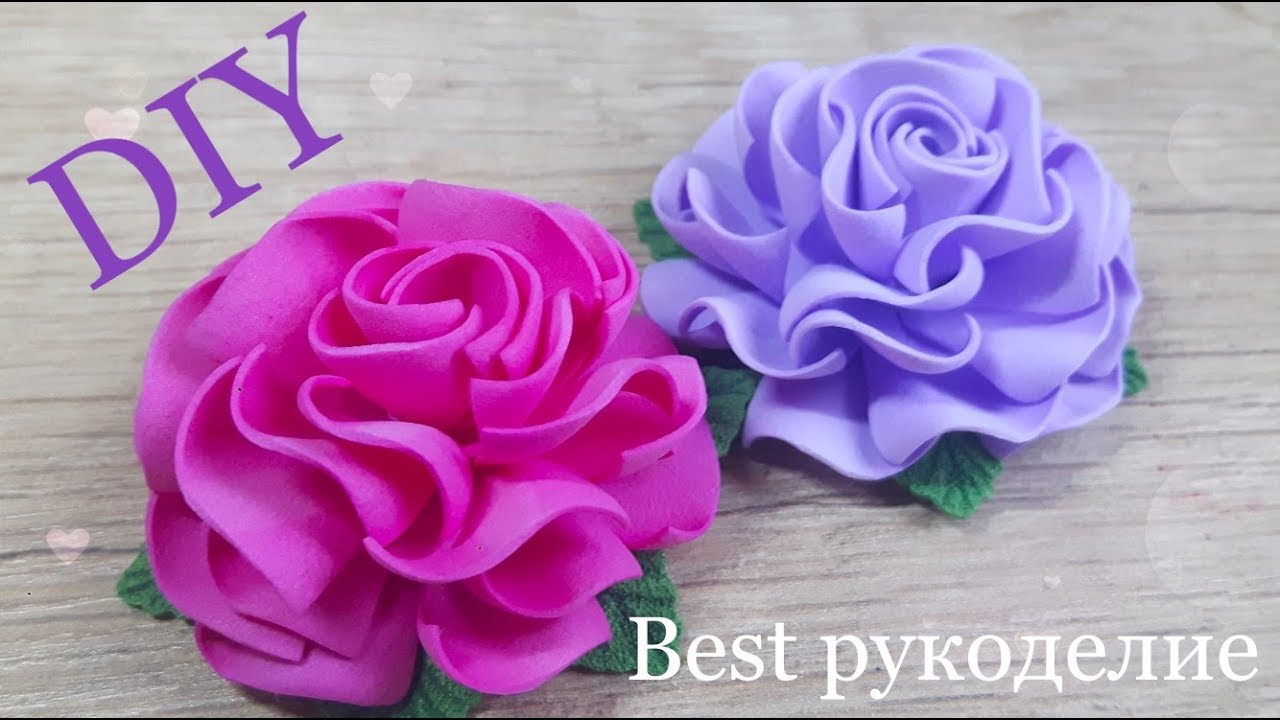 Delicate roses from foamirana. DIY / MK Easy way. - YouTube