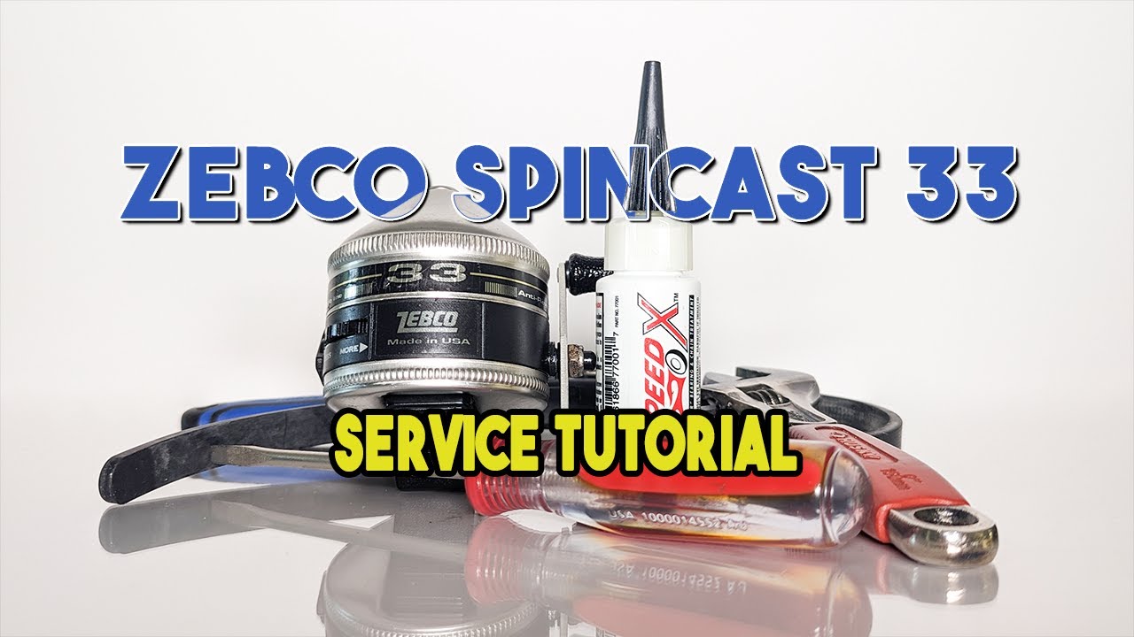 Zebco 33 Classic Spincast - How to COMPLETELY take apart, service &  reassemble. Fishing reel repair 