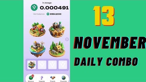 Vertus Combo Cards Today 13 November.Vertus Daily Combo.Vertus Combo Cards..Vertus Combo