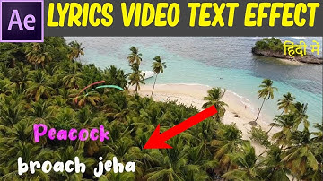 lyrics video text animation in after effects | in hindi | jason copy