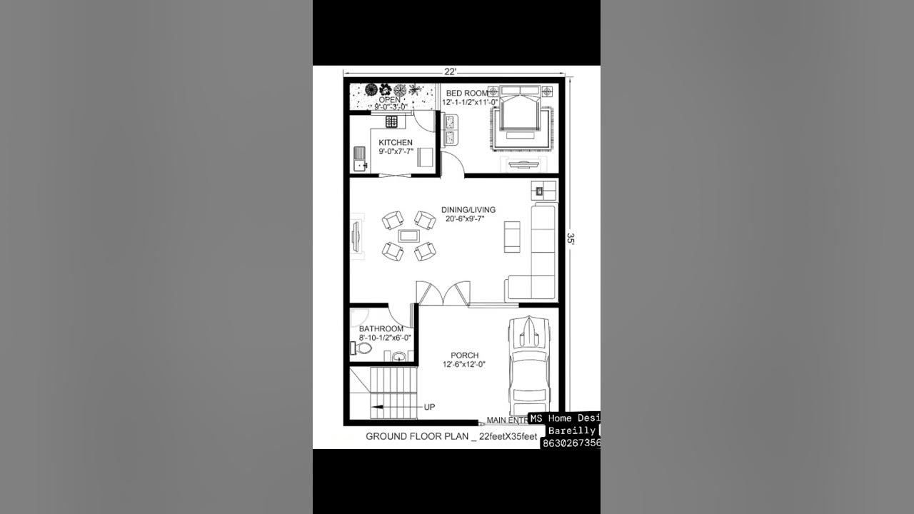 house-plan-in-22x35-mshomedesignbly-youtube