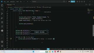 4. Java Student Grade System Printing
