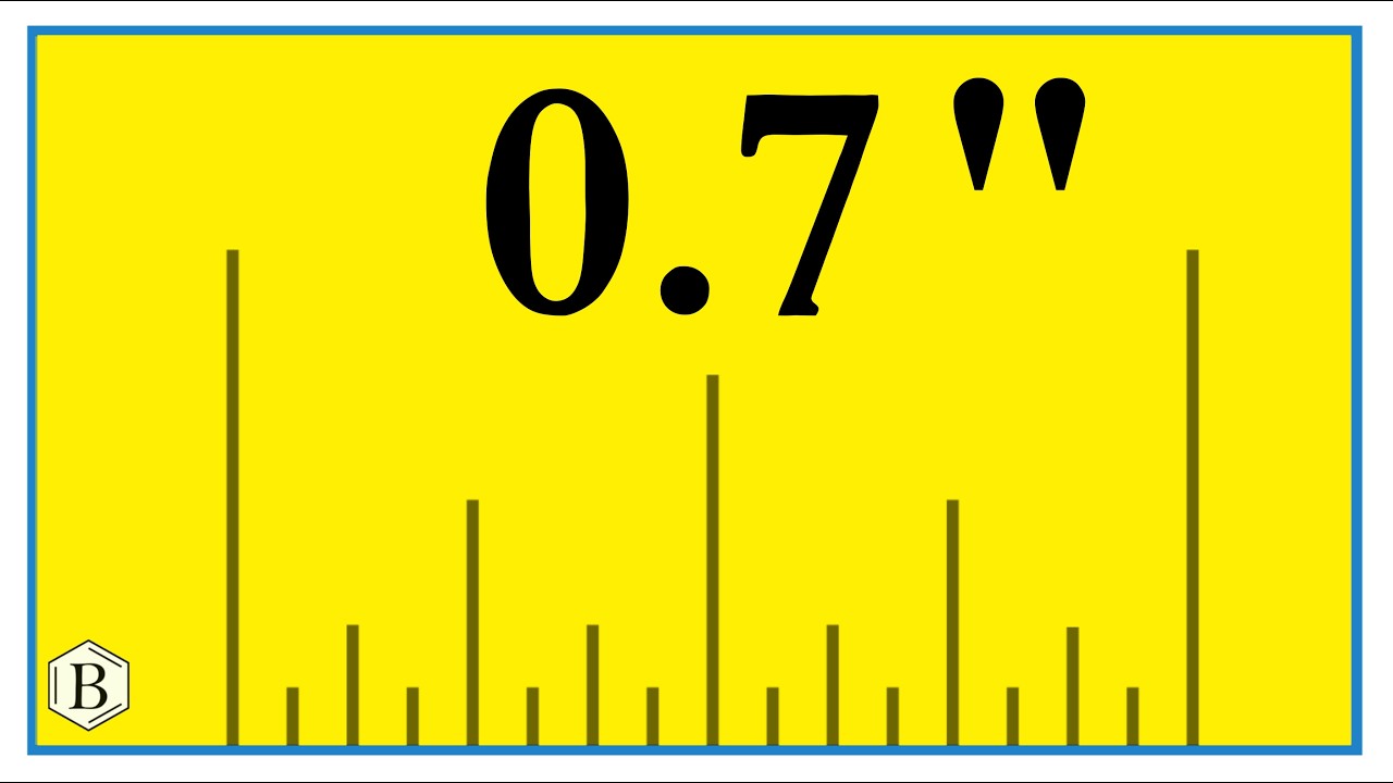 0.7 Inches on a Ruler or Tape Measure - YouTube